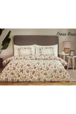Özdilek Nev Çift Kişilik Nevresim Takımı Fresa Rosa Beyaz (Y)
