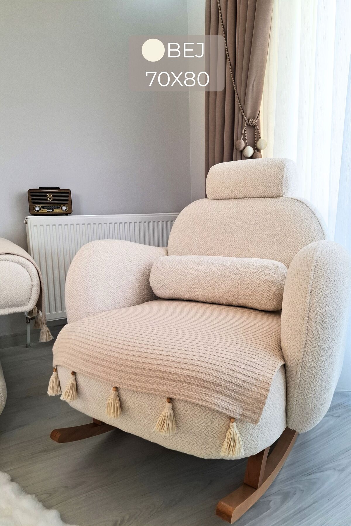 ARVA Home Home Tekli Koltuk Örtüsü Püsküllü 75 X 90