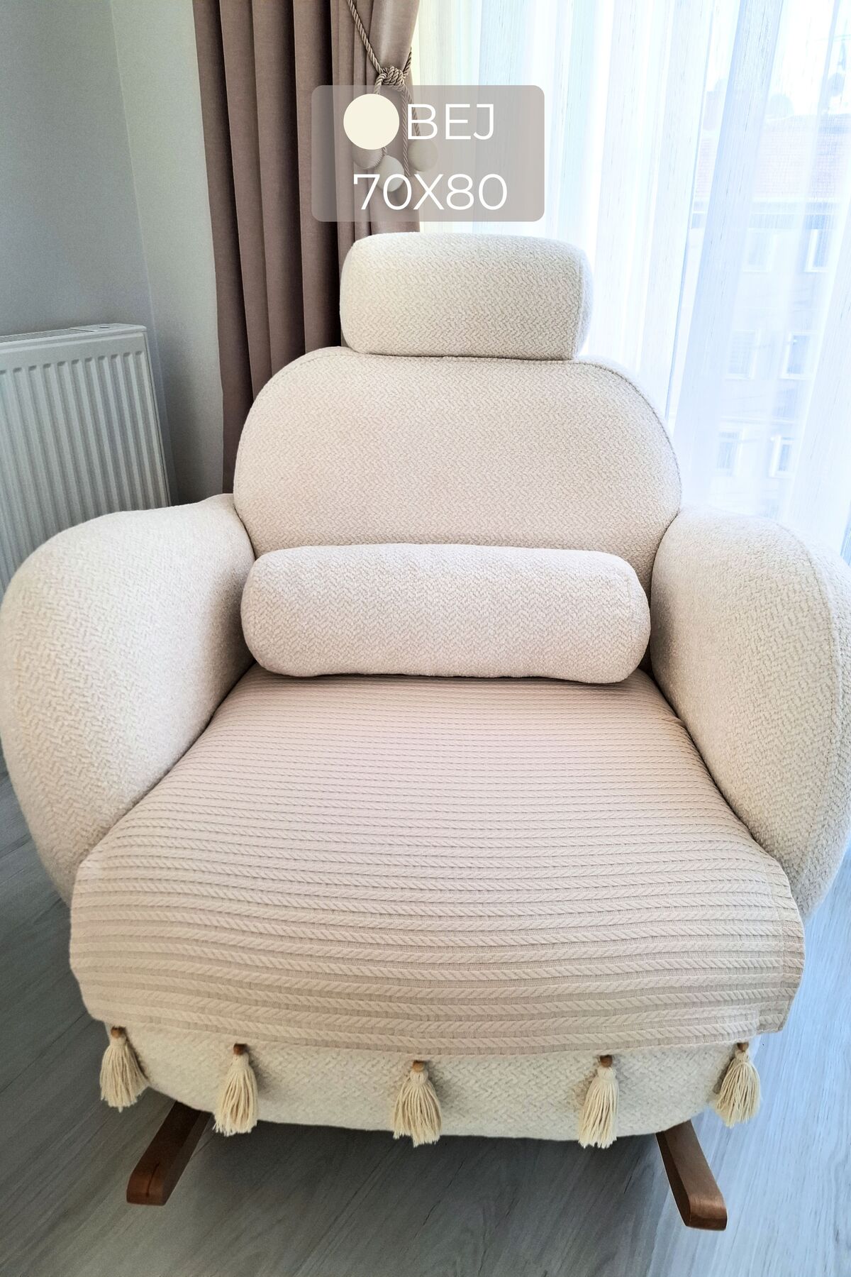 ARVA Home Home Tekli Koltuk Örtüsü Püsküllü 75 X 90 - Görsel 2