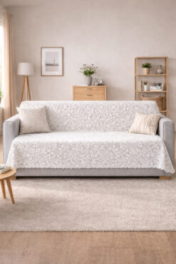 GECE MODA Yumuşak Tuşeli Dijital Koltuk Örtüsü Çok Amaçlı Koltuk Şalı Çekyat örtüsü Kaymaz Süngerli 165 X 215