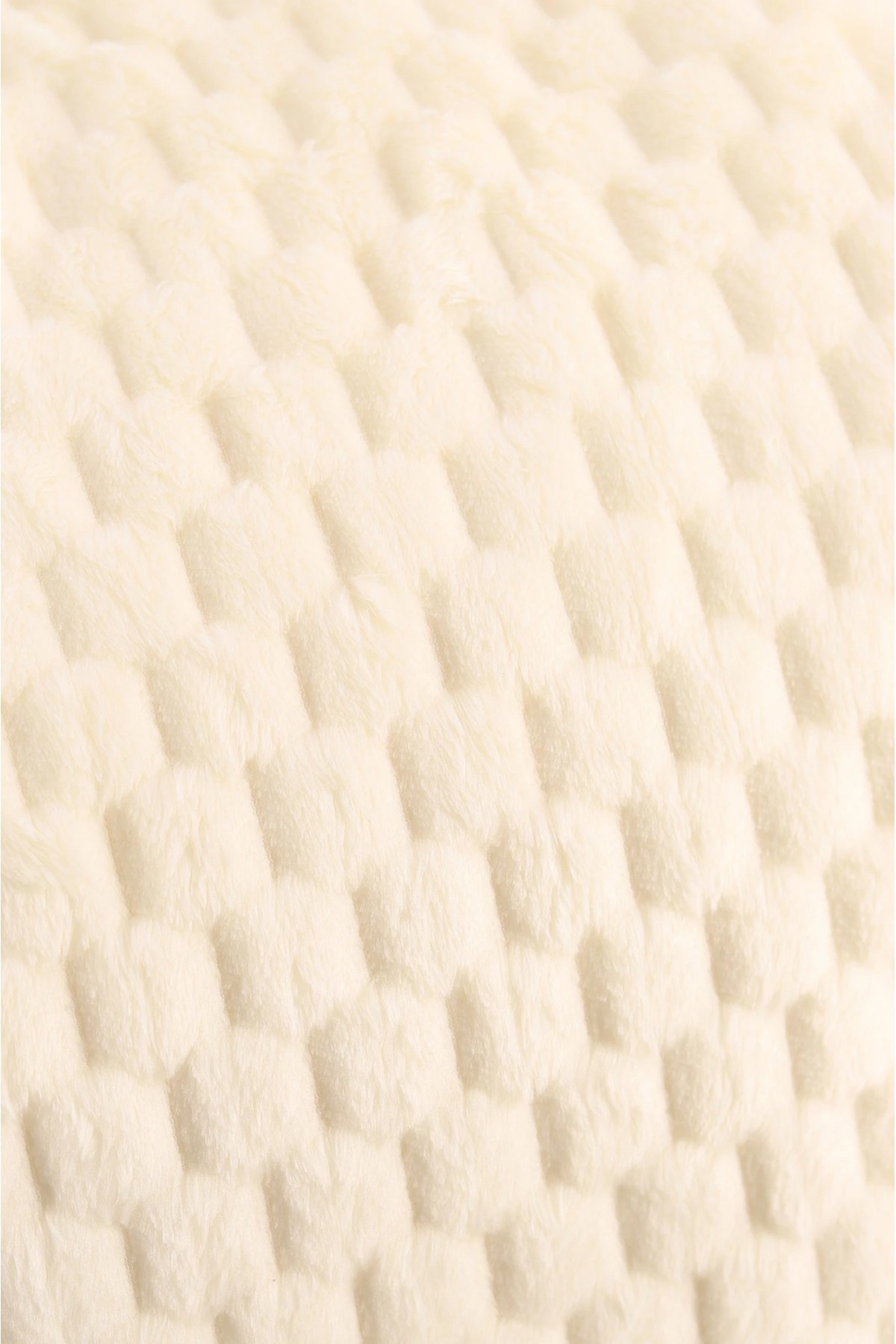 Bella Home 180x220 Mira Koltuk Örtüsü - Yumuşak Peluş Lüks Kaymaz Taban - Krem - Görsel 2