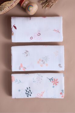 Bondberro Çok Amaçlı Müslin Örtü & Battaniye 3'lü Set %100 Pamuk Oeko-teks Sertifikalı 80x80 Cm