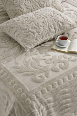 Loselya Bej Bohem Yatak Örtüsü 220 X 240 Çift Kişilik Peluş Yumuşak Welsoft 2 Adet Yastık Kılıfı Çeyiz