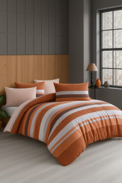 conzaliza Çift Kişilik Pamuklu Nevresim Takımı | Tam Takım Lastikli Çarşaflı |