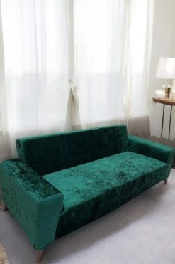ARİFE HOME Koltuk Örtüsü Lastikli Kanepe Örtüsü | Lastikli Koltuk Örtüsü | Koltuk Kılıfı Kadife 3 Kişilik