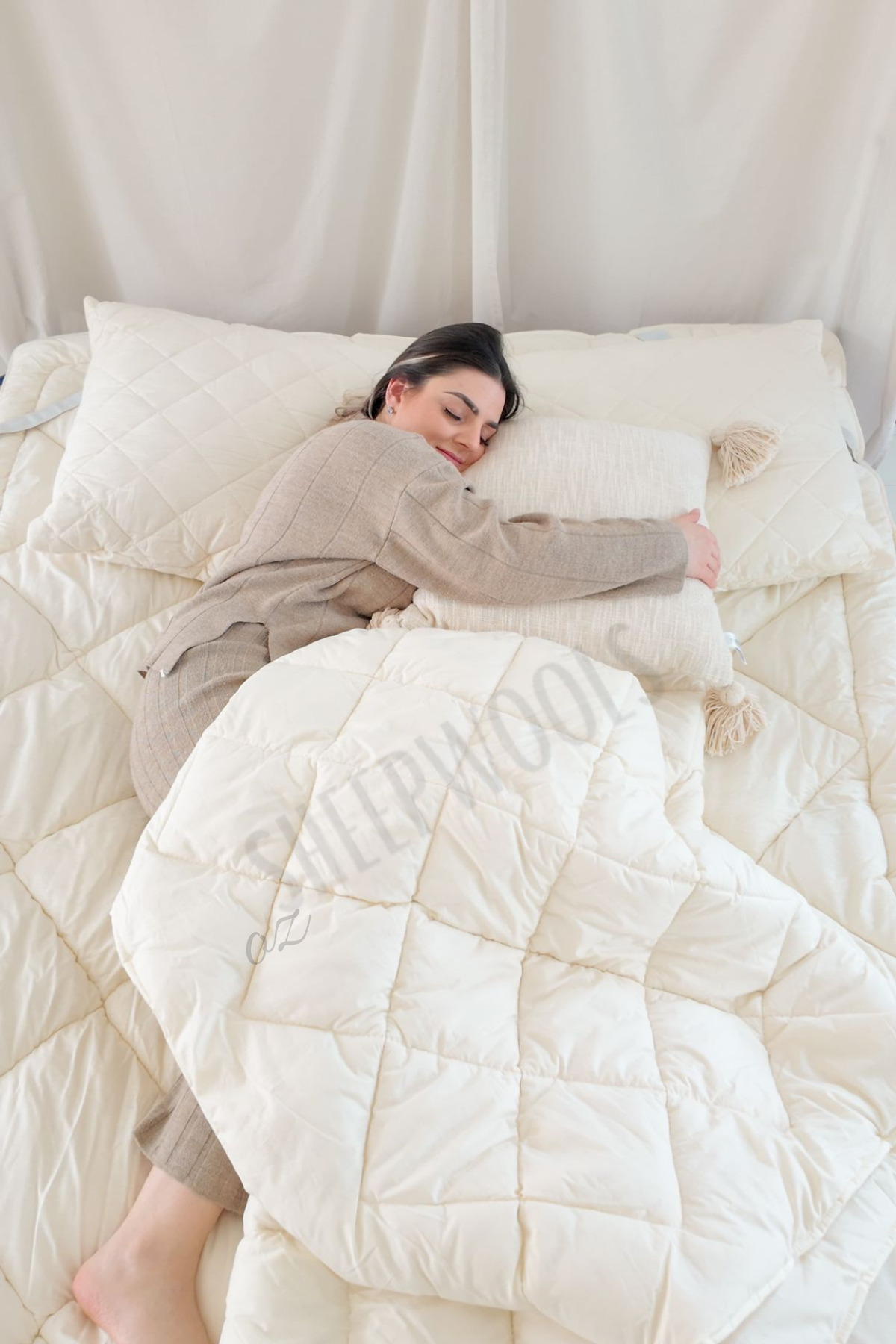 ozsheepwools Pamuk Yorgan Battal Boy King Size Pamuk Yorgan %100 Pamuk Iç Dolgu %100 Pamuk Kumaş Yıkanabilir