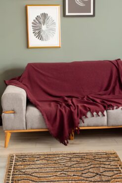 Koza Mix towel BORDO KOLTUK ÖRTÜSÜ BALIK SIRTI DESEN 180*210