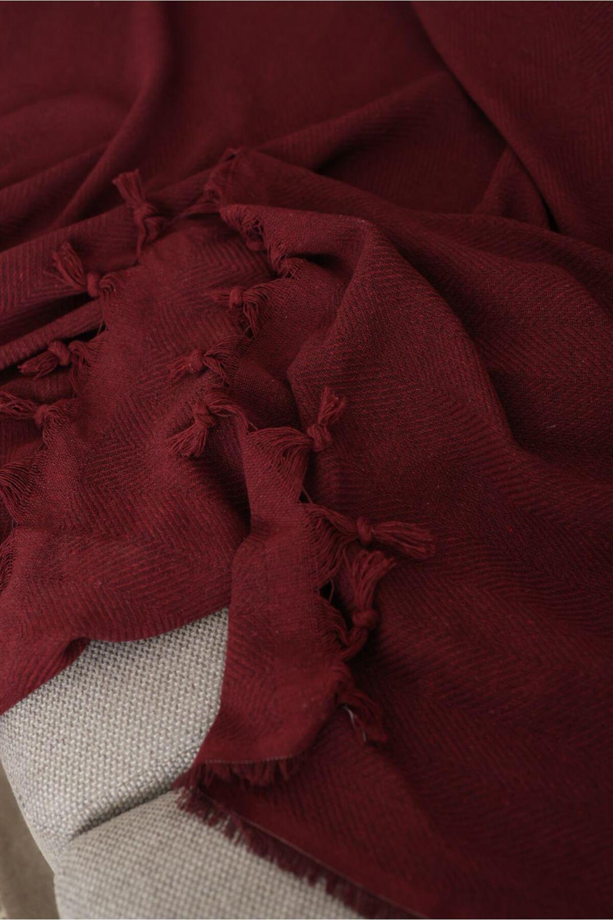 Koza Mix towel BORDO KOLTUK ÖRTÜSÜ BALIK SIRTI DESEN 180*210 - Görsel 3