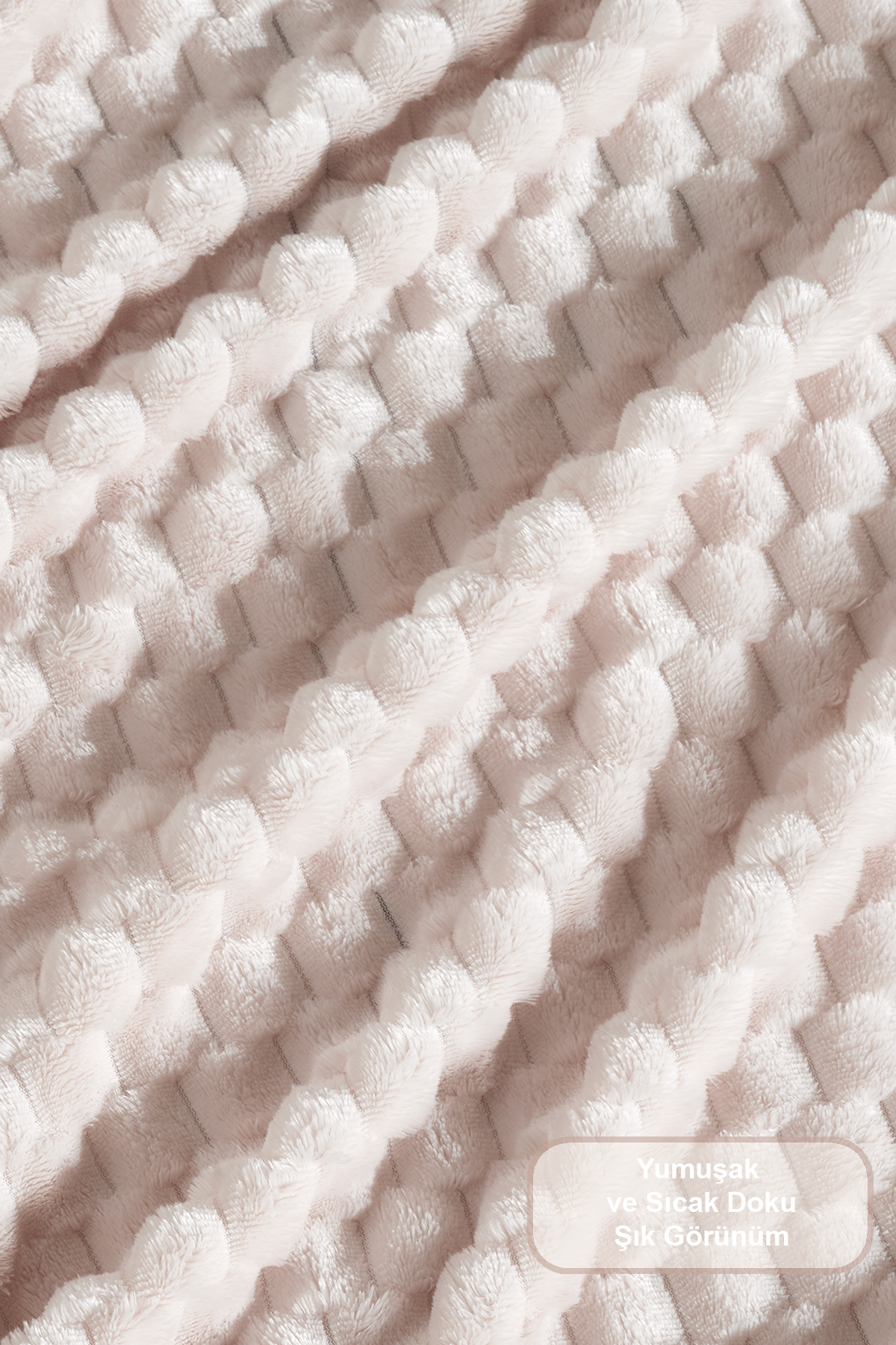 Elart Star Battaniye Çift Kişilik Wellsoft (180x220 cm) Krem - Görsel 3