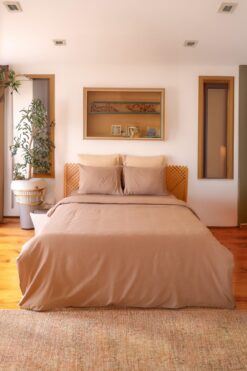 MOOSH Çift Kişilik Lastikli Çarşaflı Nevresim Takımı