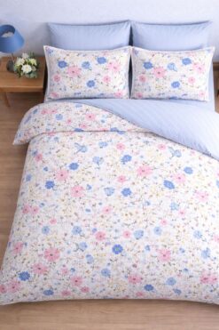 Sheri Home YENİ KIRÇİÇEK MODEL Çift Kişilik Nevresim (Yorgan Kılıfı+2 Adet Yastık Kılıfı)88865672026