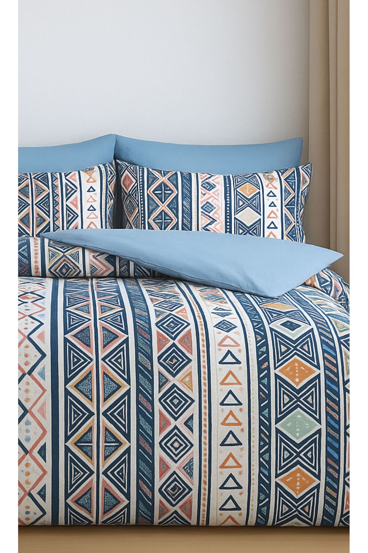 Sheri Home LİTTLE HEART Pamuklu Çift Kişilik Nevresim Takım PİRAMİTtr888736636557721 - Görsel 3