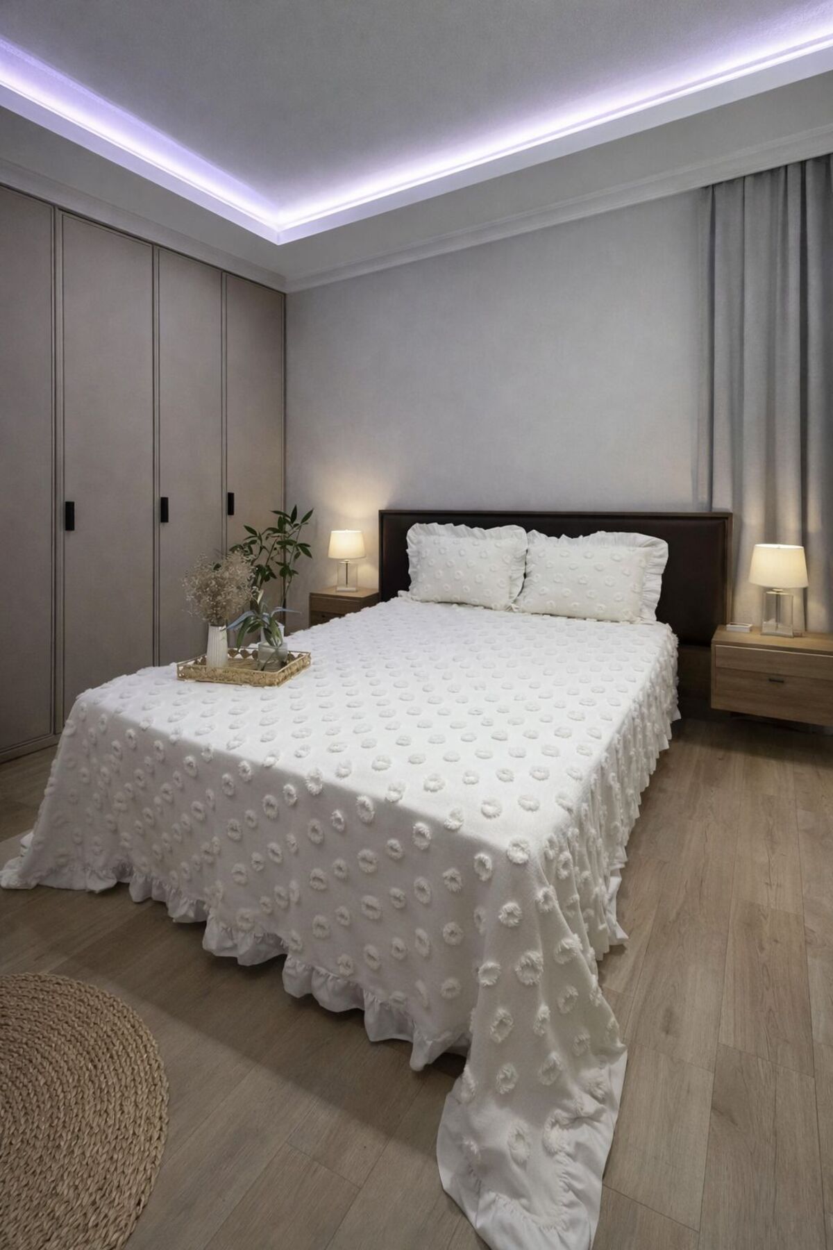 Doğa Fırfırlı Yatak Örtüsü Çift Kişilik - Görsel 2