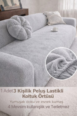 seltenet Yumuşacık Welsoft Lastikli 3 Kişilik Koltuk Örtüsü Kaymaz,Esnek,Yıkanabilir koltuk kılıfı