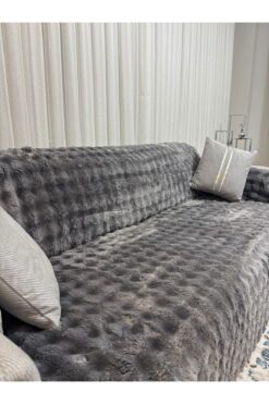 Sarar Yeni Nesil Bubble Peluş Koltuk Örtüsü Pofuduk