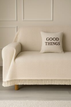 Genel Markalar Berlina Koltuk Örtüsü Kaymaz Kumaş Özelliği 180 X 200 Cm KoyuEkruPiKE8882199