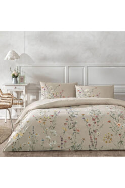 Taç YENİ SEZON RANFORCE ÇİFT KİŞİLİK NEVRESİM TAKIMI LUNEL BEJ