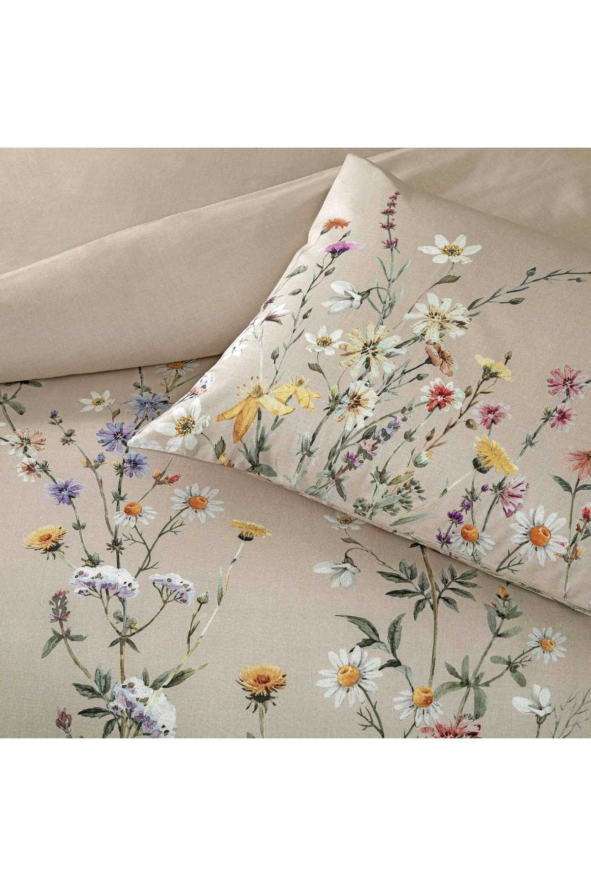 Taç YENİ SEZON RANFORCE ÇİFT KİŞİLİK NEVRESİM TAKIMI LUNEL BEJ - Görsel 2