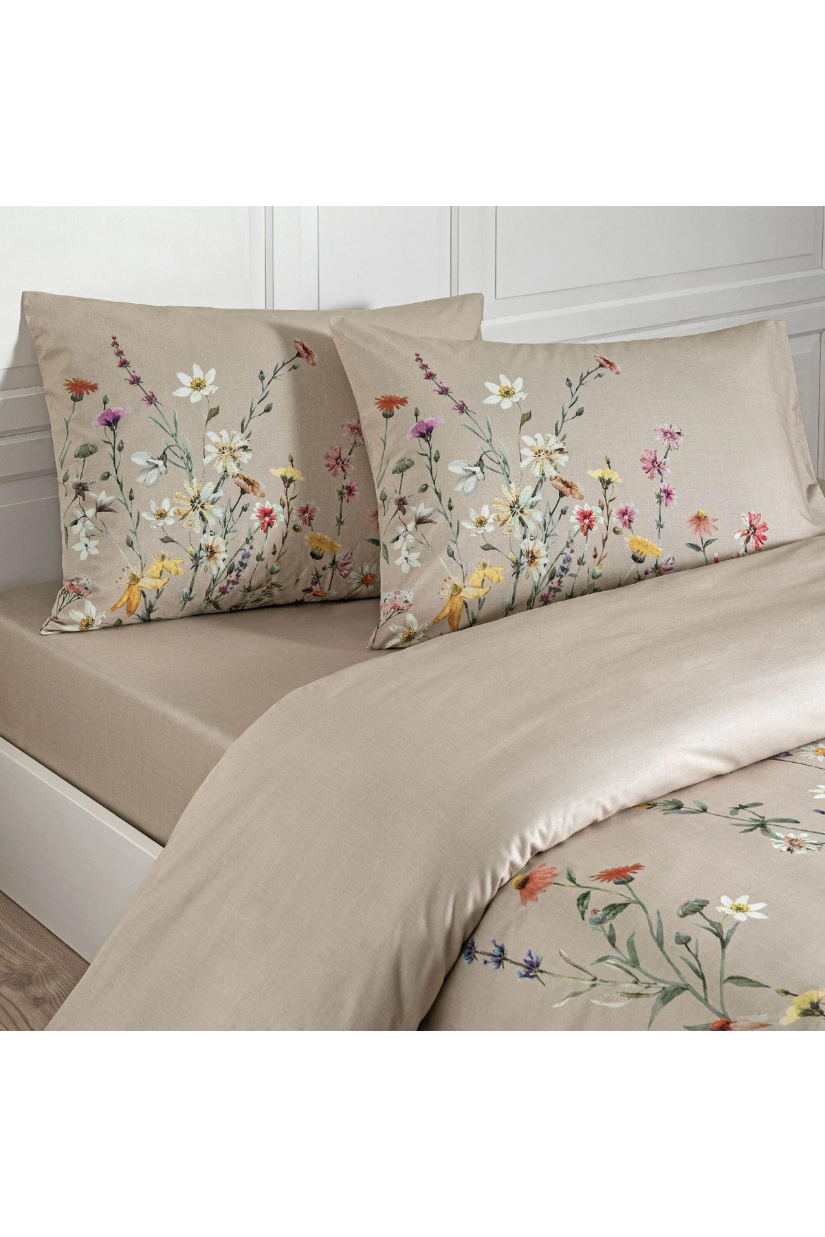 Taç YENİ SEZON RANFORCE ÇİFT KİŞİLİK NEVRESİM TAKIMI LUNEL BEJ - Görsel 3