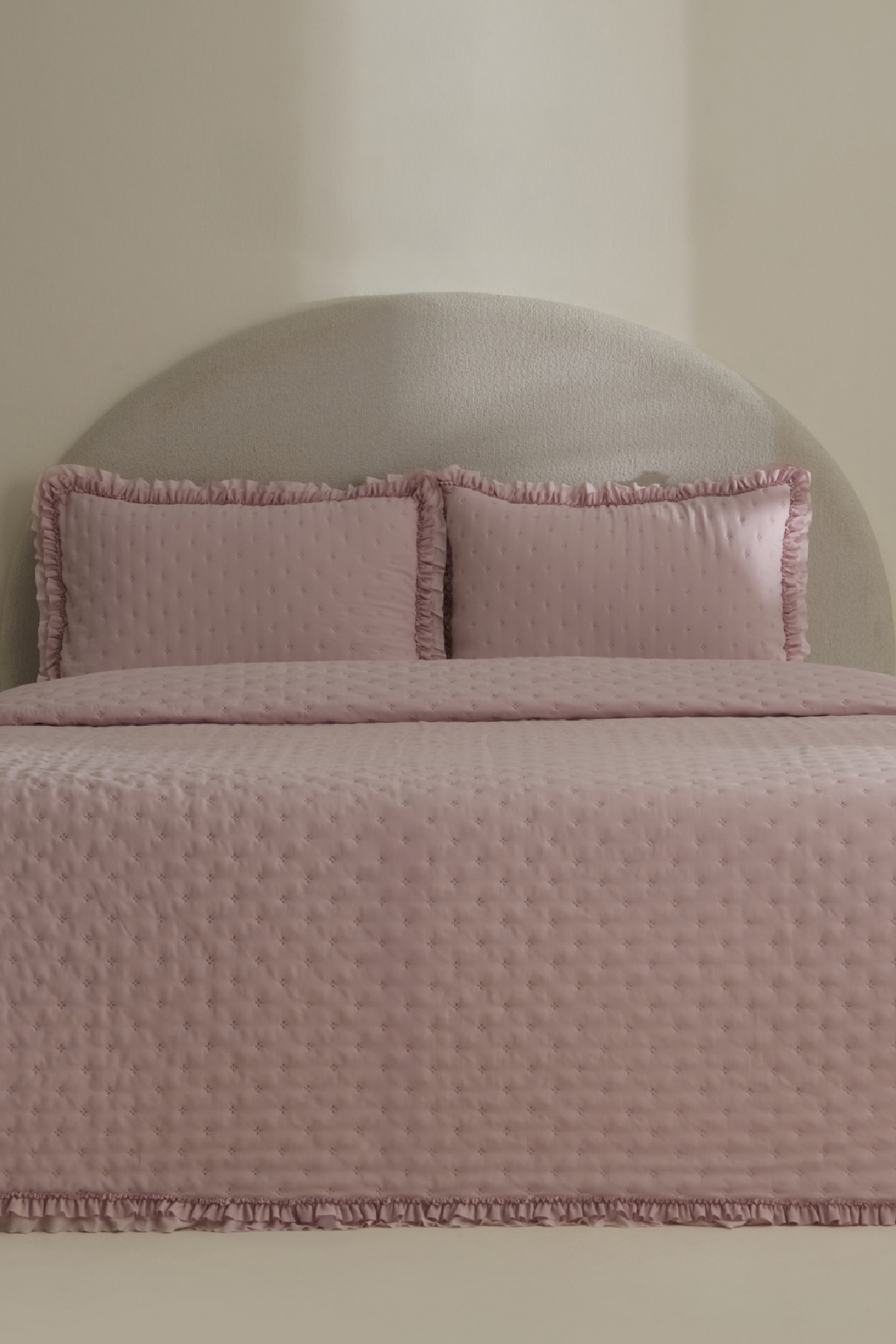 Karaca Home Viona Çift Kişilik Yatak Örtüsü Seti Pudra