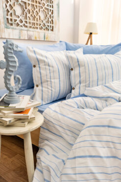 BESTİNA GOLD Harmony Hues İpliği Boyalı Doğal Tek Kişilik Nevresim Takımı (Çarşafı Lastikli)