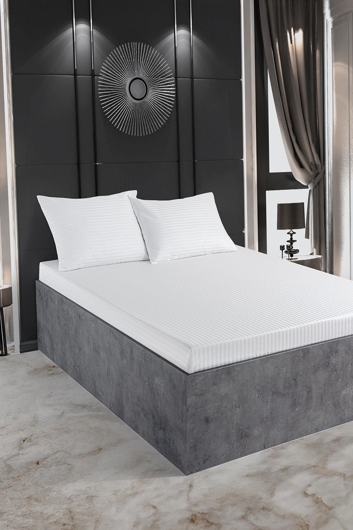 VAROL Zeus Serisi Pamuk Saten Çift Kişilik Çarşaf Takımı