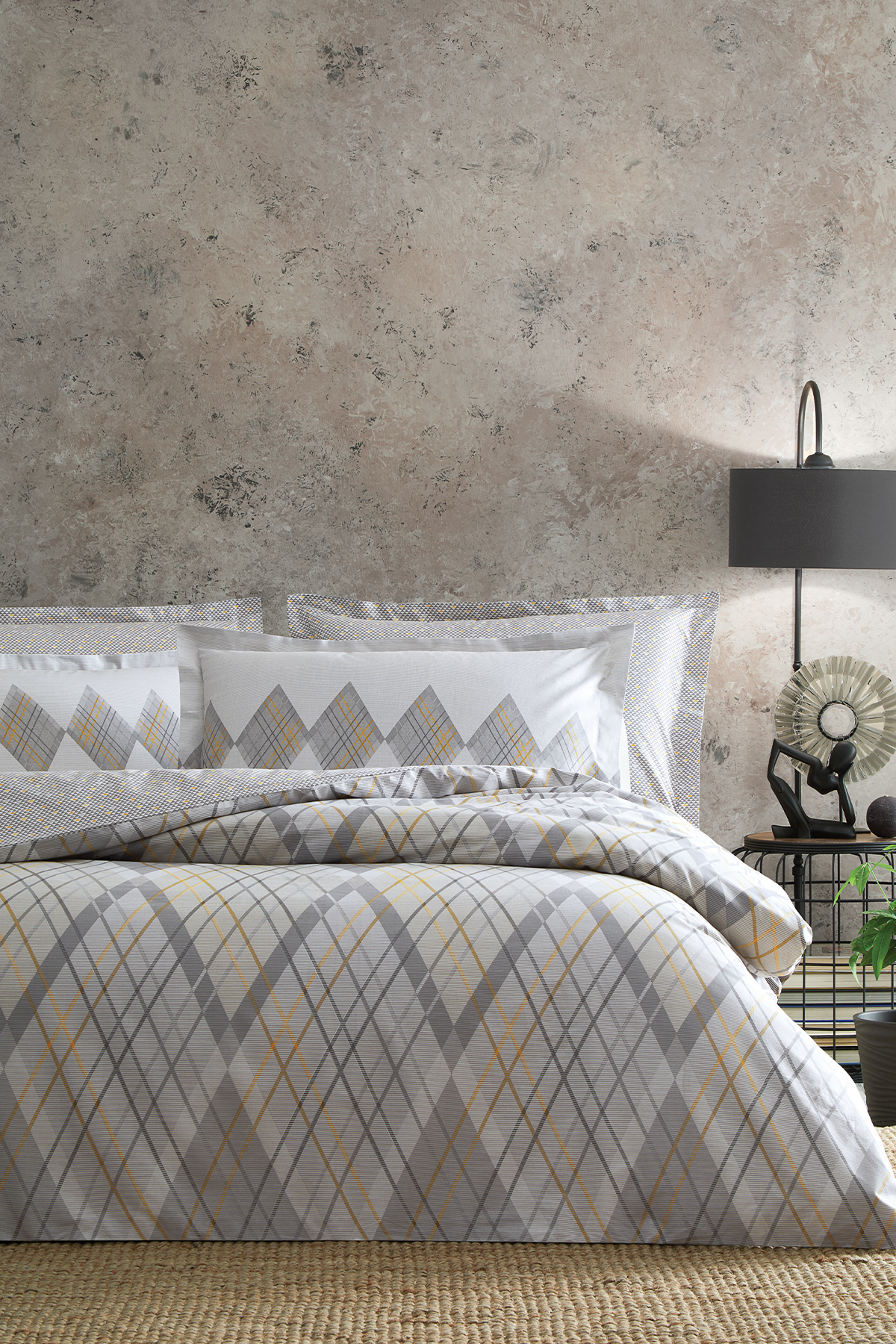 Puffy Sineri Çift Kişilik Ranforce Nevresim Takımı - Gri