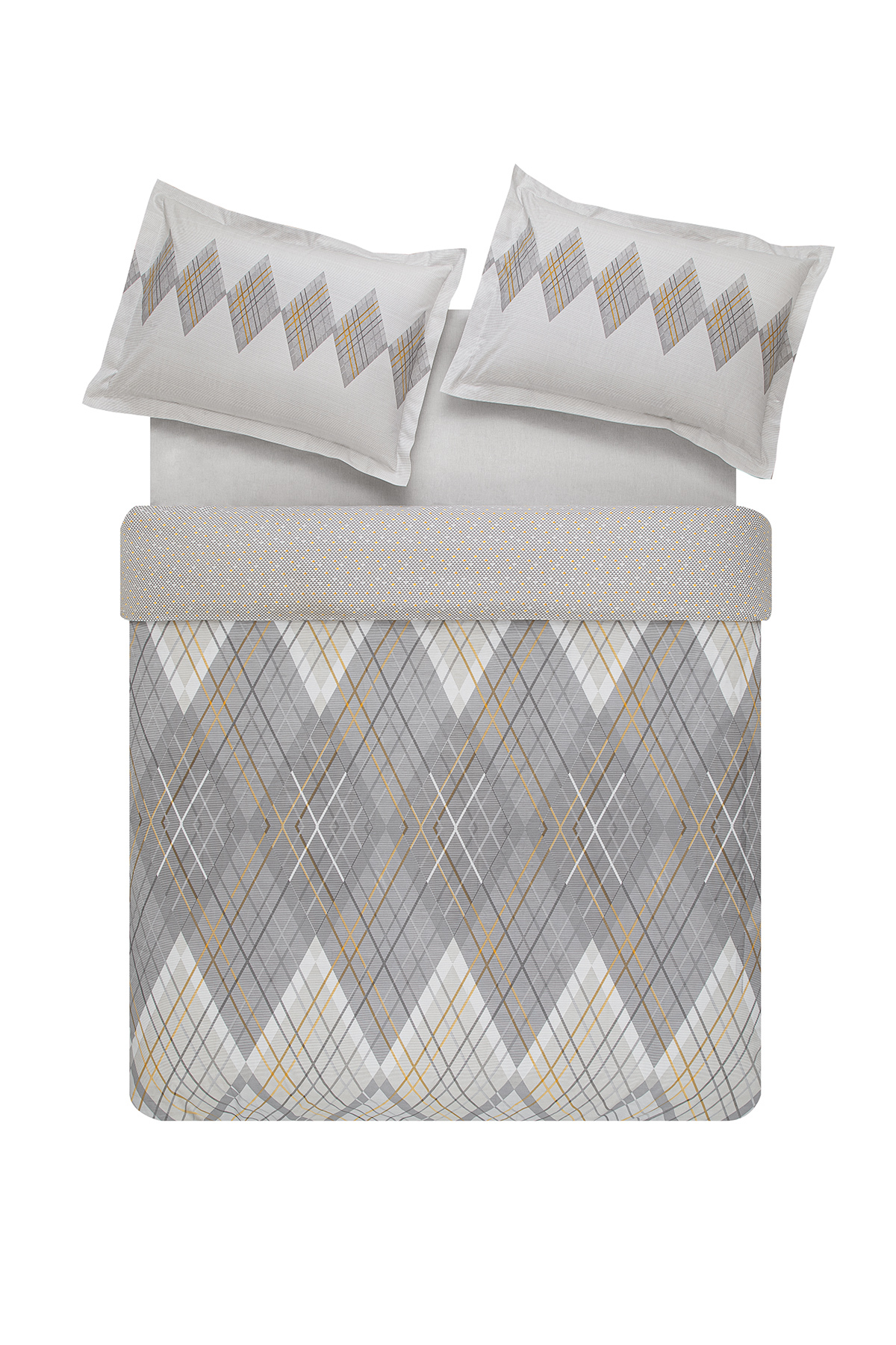 Puffy Sineri Çift Kişilik Ranforce Nevresim Takımı - Gri - Görsel 3