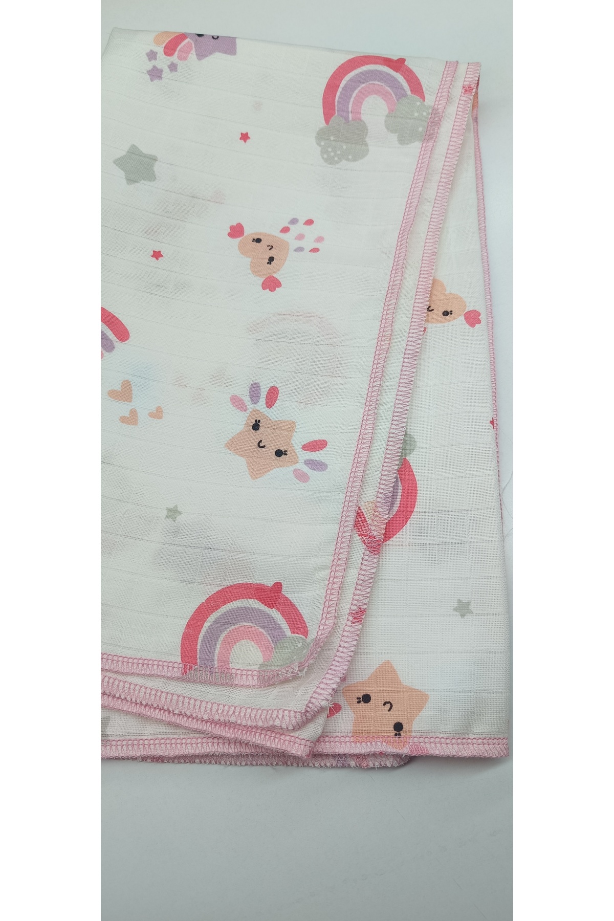 minnakya çok amaçlı 80*90 müslin yenidoğan bebek battaniyesi müslin bez %100 pamuk - Görsel 3