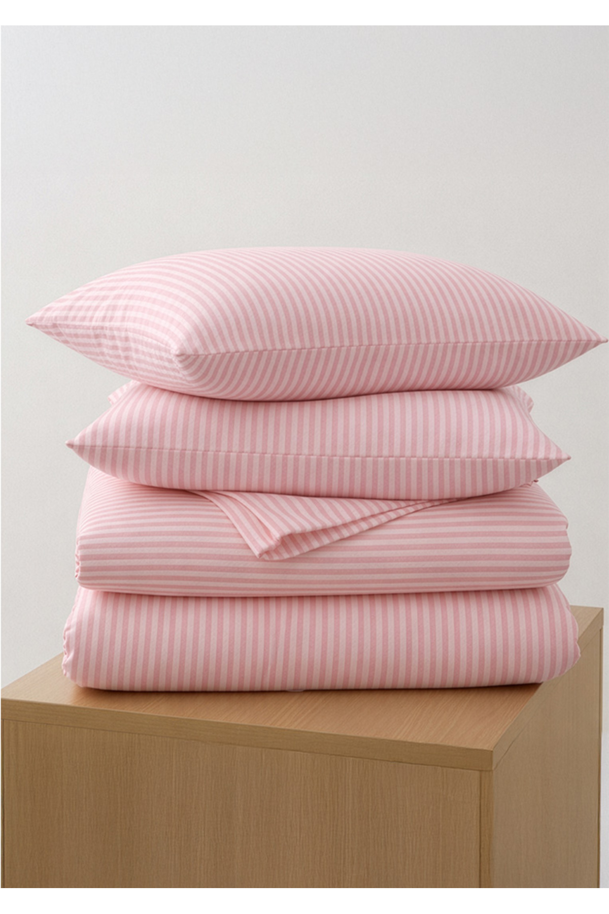 Days In Colours Çift Kişilik %100 Pamuk Çizgili Nevresim Takımı - Pera Serisi - Görsel 3