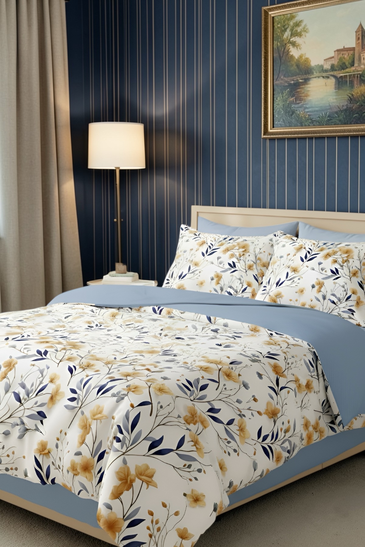 Rimo Home LASTİKLİ ÇARŞAFLI ÇİFT KİŞİLİK NEVRESİM TAKIMI