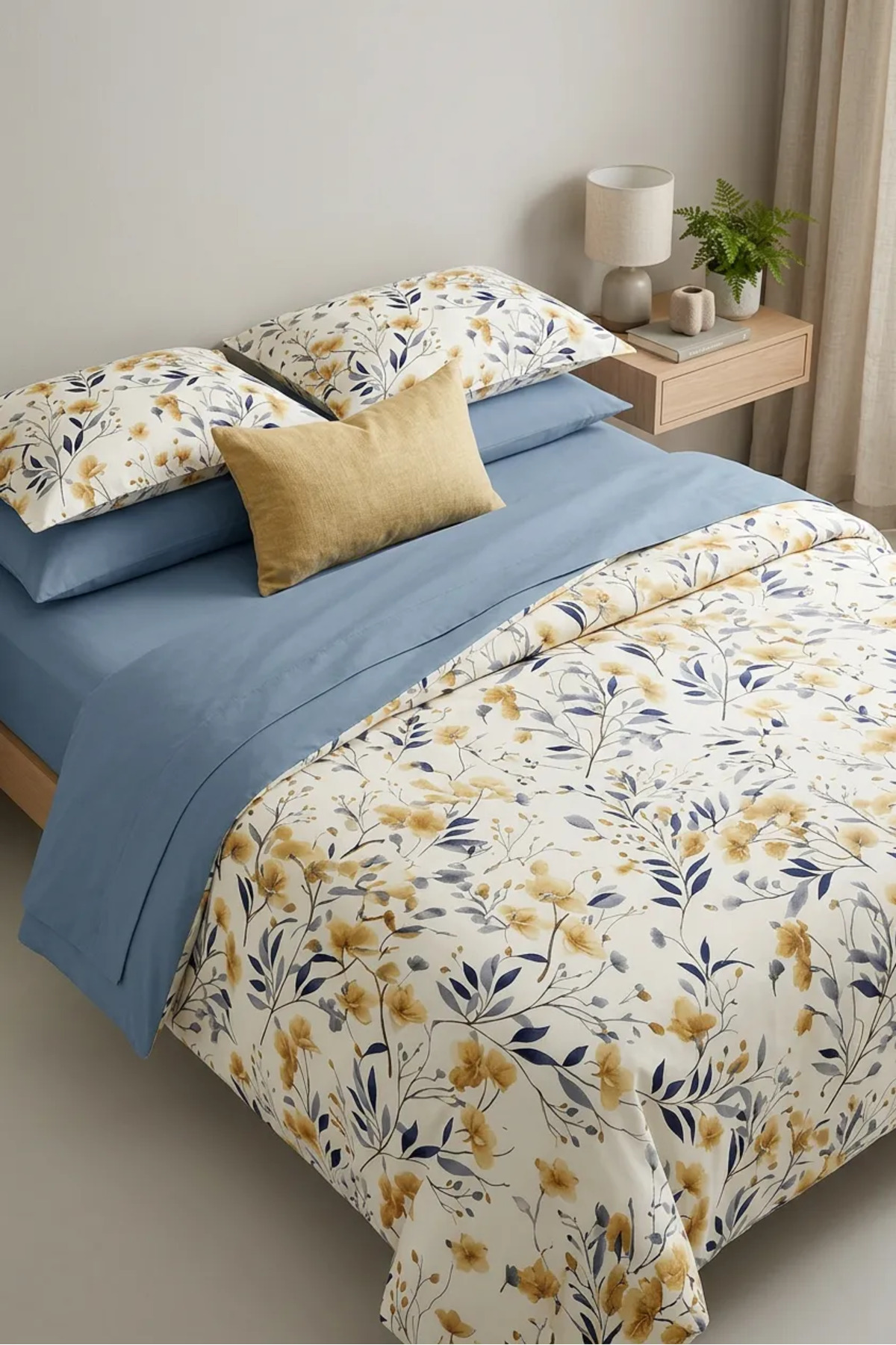 Rimo Home LASTİKLİ ÇARŞAFLI ÇİFT KİŞİLİK NEVRESİM TAKIMI - Görsel 2