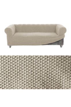 Faiend Chester 3 Kişilik Vizon Lastikli Kanepe Örtüsü | Lastikli Koltuk Örtüsü | koltuk kılıfı