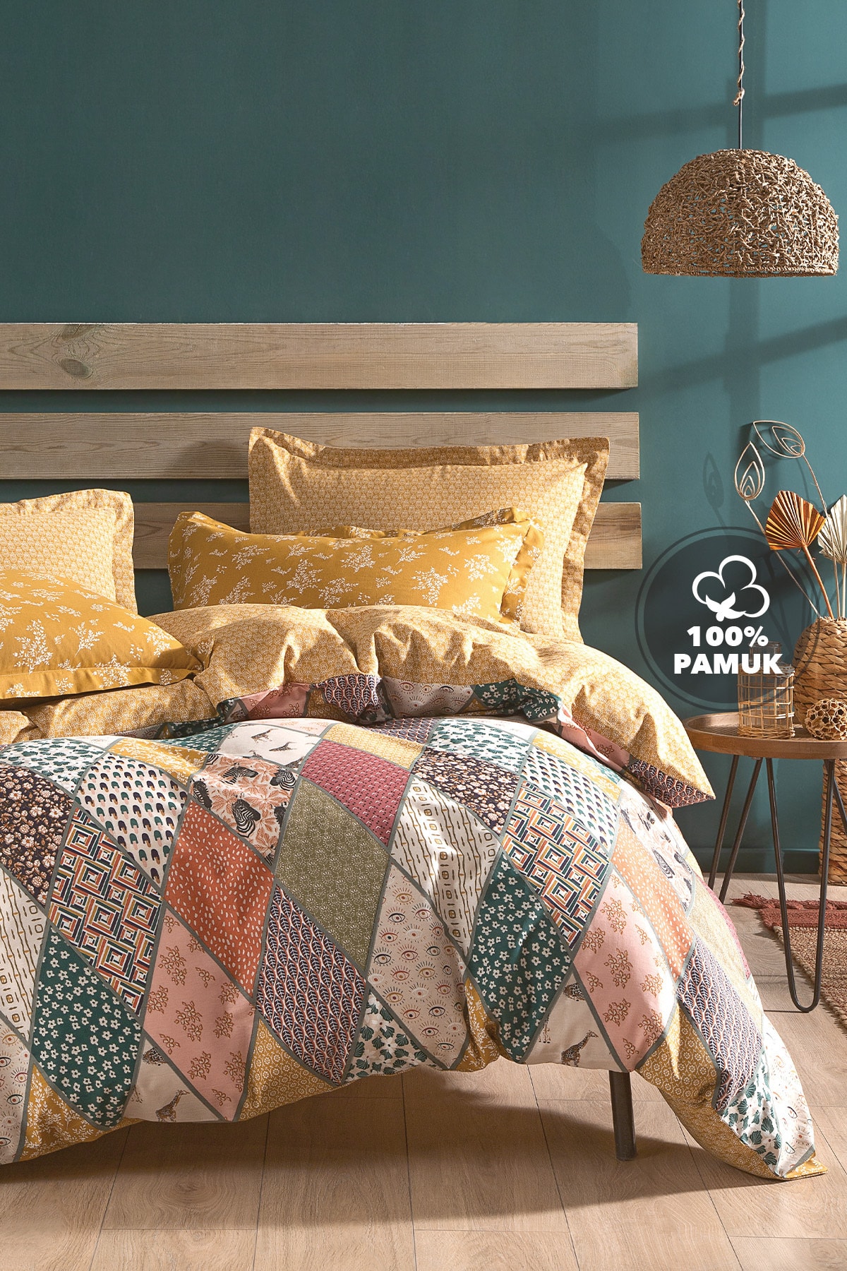 Yataş Astrid Çift Kişilik Ranforce Nevresim Seti - Hardal