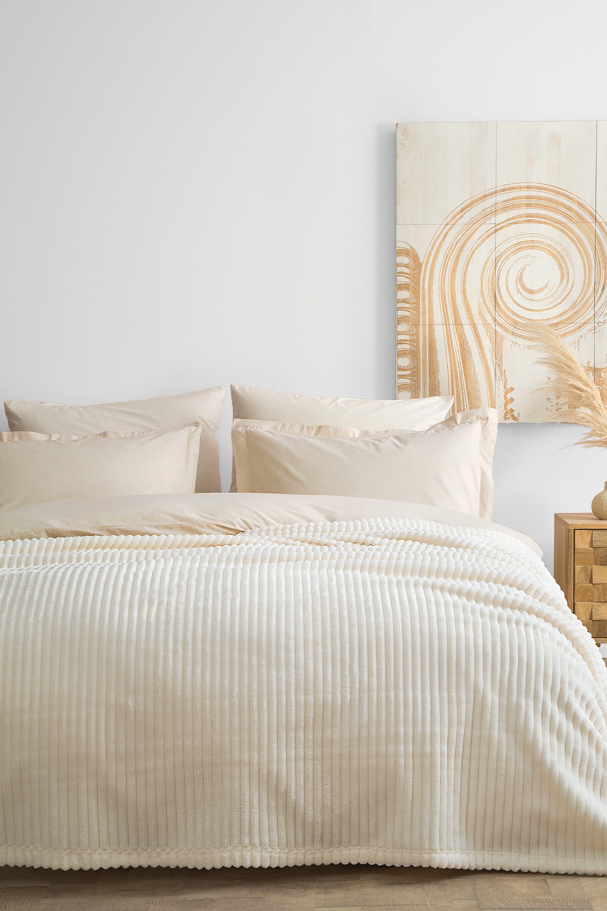 Yataş Holly Wellsoft Çift Kişilik Battaniye - Şampanya