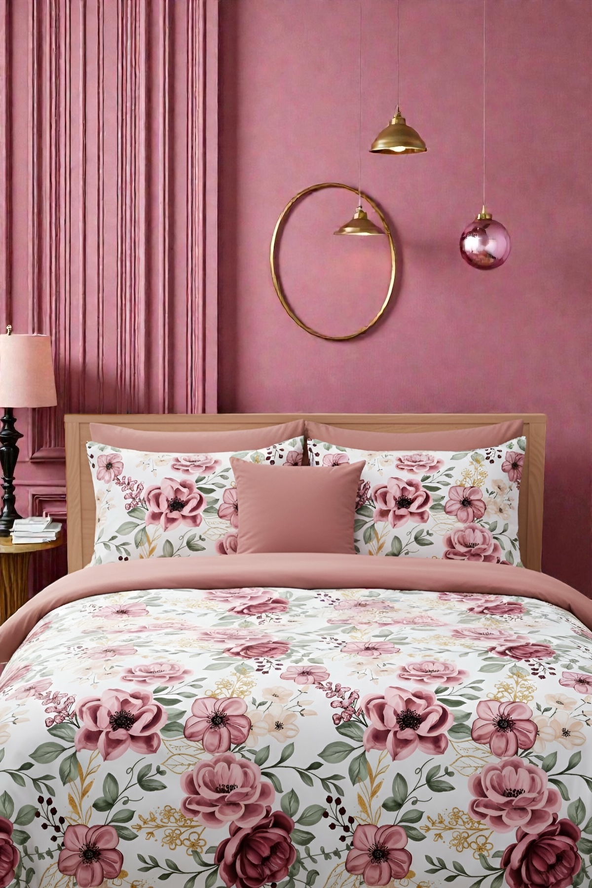 Rimo Home ÇARŞAFI LASTİKLİ ÇİFT KİŞİLİK NEVRESİM TAKIMI