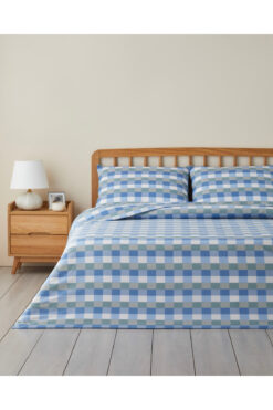 English Home Cuby Kolay Ütülenir Tek Kişilik Nevresim Seti 160x220 cm Seledon - Mavi