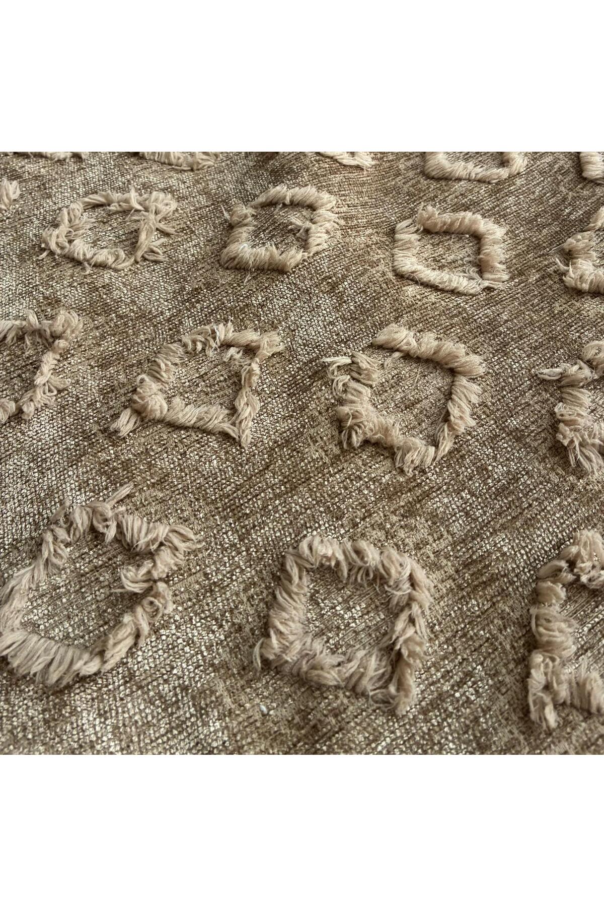 NEREZ TEKSTİL Şönil Bohem Kaymaz Desen Koltuk Örtüsü 90x200 cm | 3 Kişilik Kanepe, Çekyat Örtüsü - Görsel 3