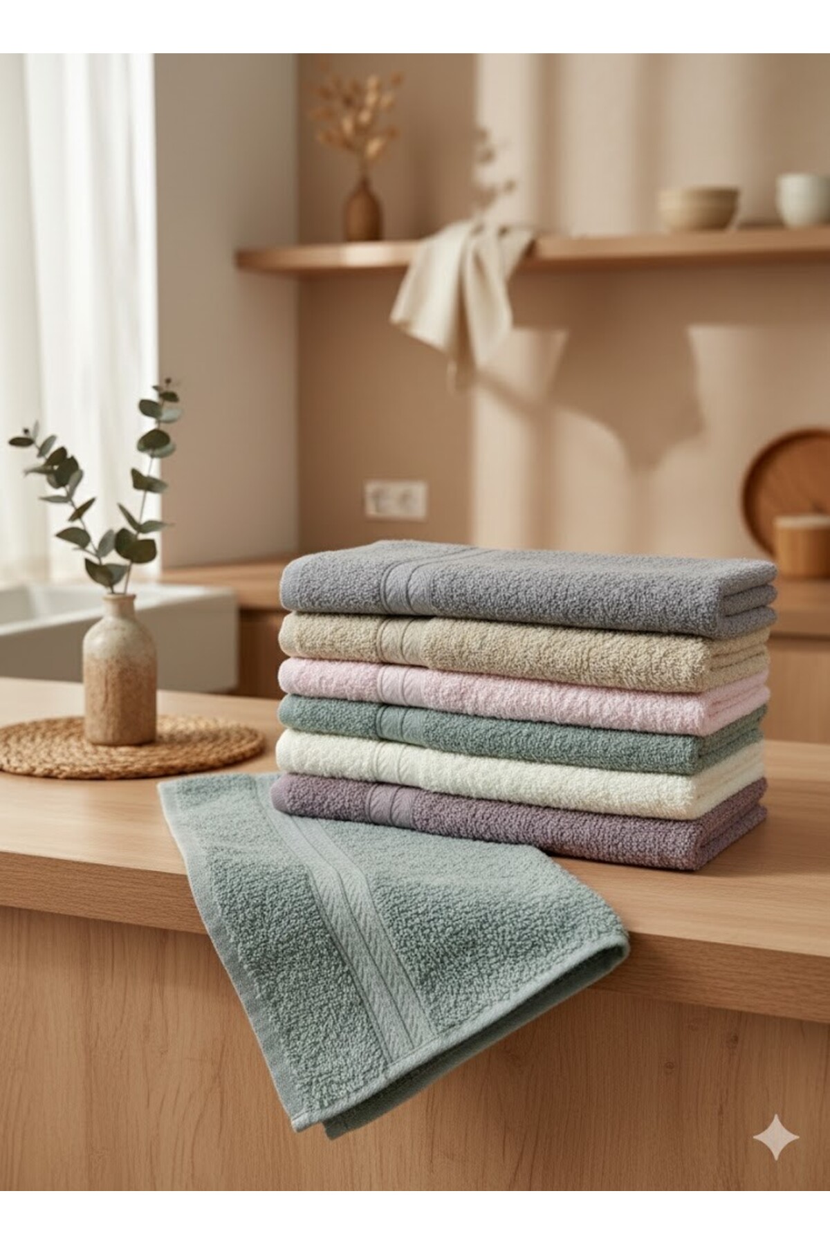 COTTOWEL'S Çavuş 6'lı 30x50 Mutfak Havlusu / Havlu Seti/ Çeyiz Paketi / Mutfak Havlusu - Görsel 2