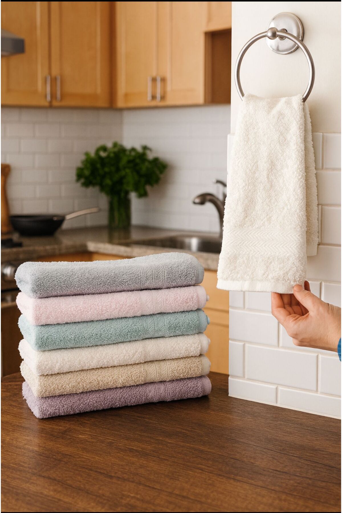 COTTOWEL'S Çavuş 6'lı 30x50 Mutfak Havlusu / Havlu Seti/ Çeyiz Paketi / Mutfak Havlusu - Görsel 3