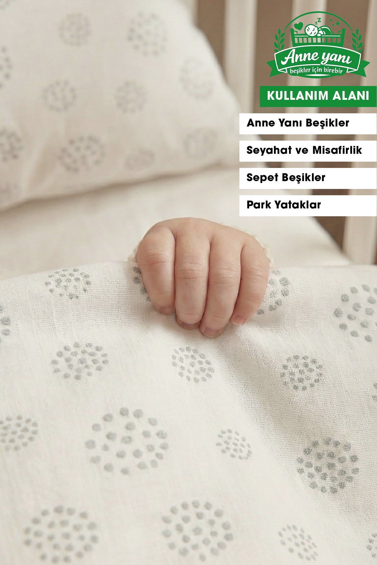 Yada Baby %100 Pamuk Poplin Kumaş Bebek & Yenidoğan 4 Parça Nevresim Takımı 70 X 120 Cm - Görsel 2