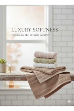 SARİNA renkli bir dünya LUXURY SOFTNES 4'LÜ 30X50 CM EL VE YÜZ HAVLU SETİ / MUTFAK HAVLUSU