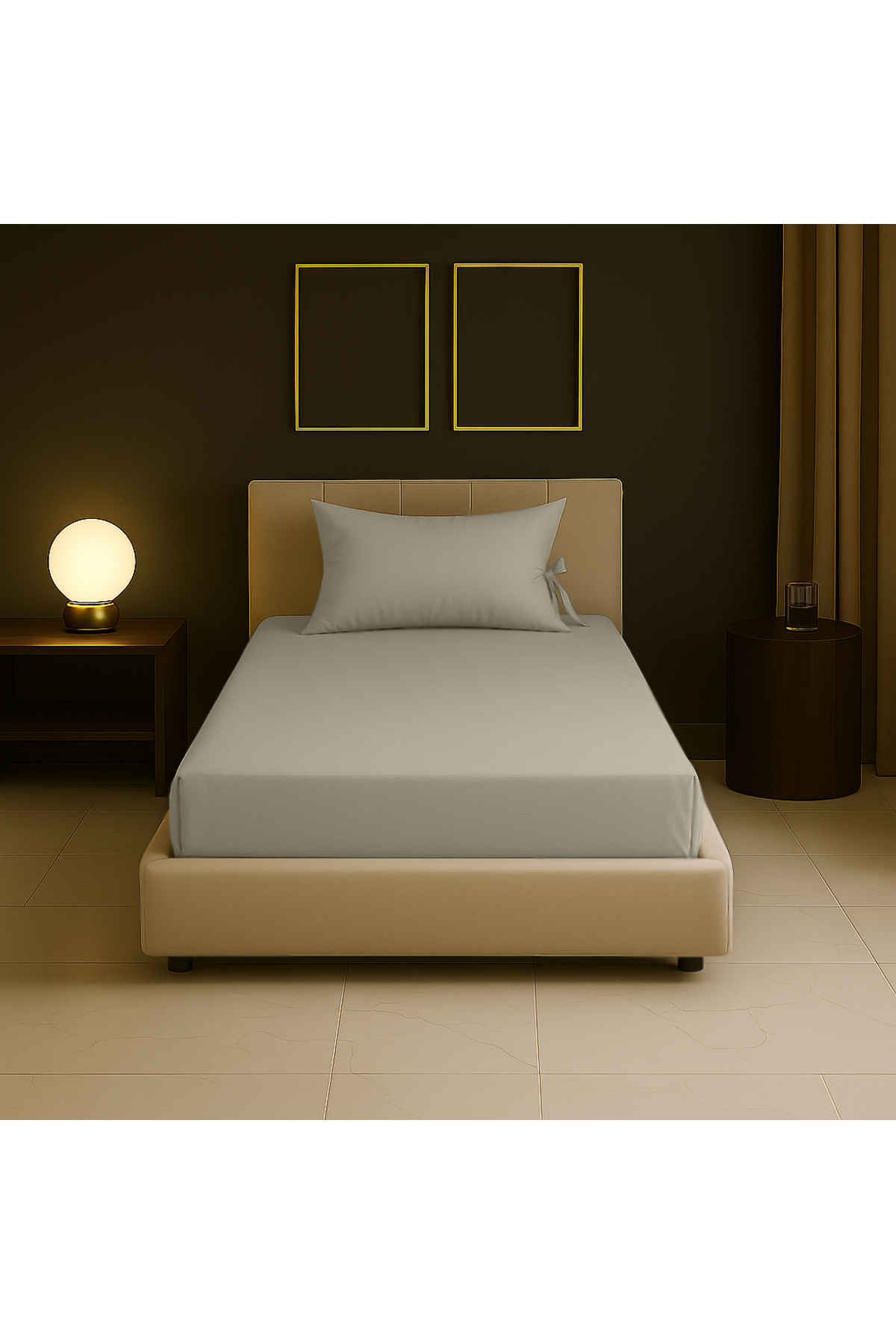 Sabia %100 Pamuk 120x200 cm +37 cm Yüksekliğe Uygun Lastikli Çarşaflı Tek Kişilik Nevresim Takımı - Görsel 2