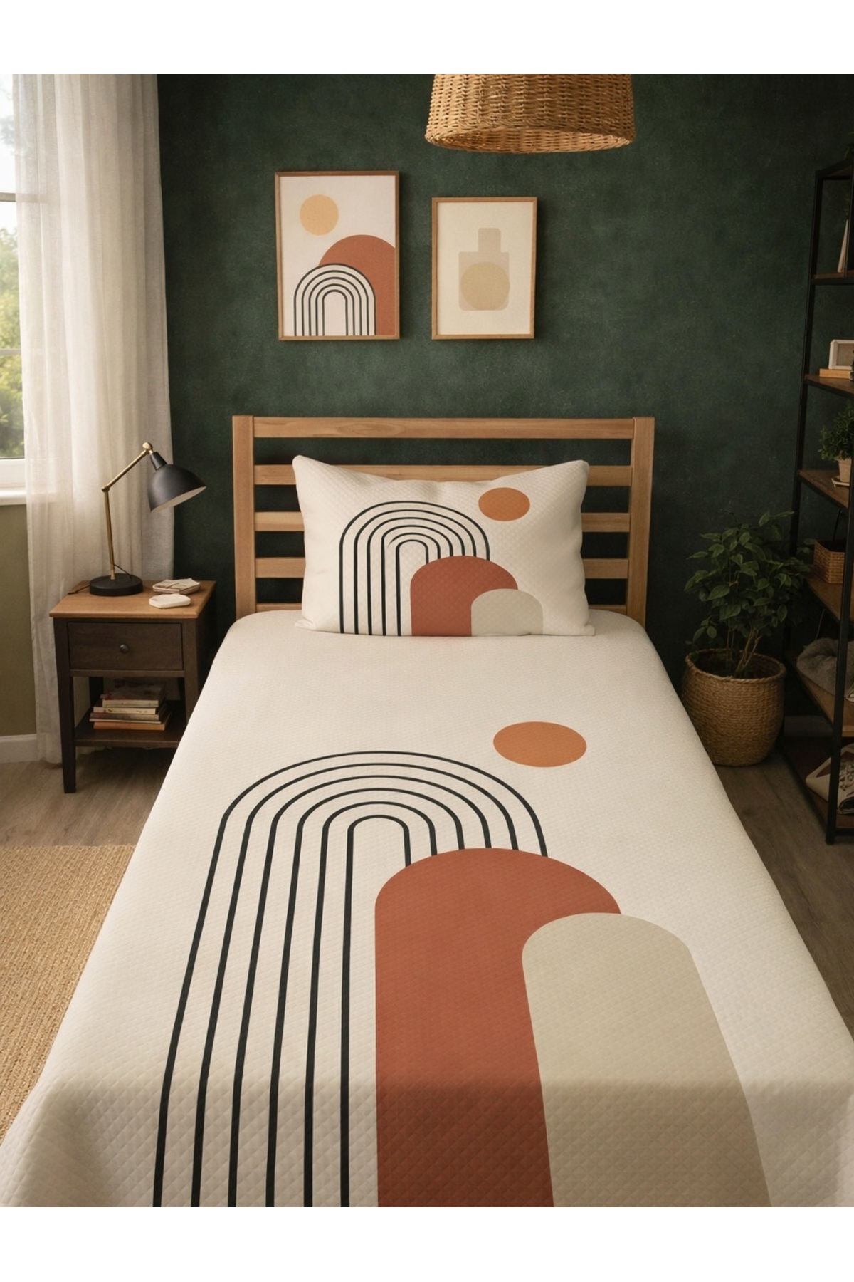 Evmila Modern Desenli Bebek Ve Çocuk Baskılı Tek Kişilik Pike Takımı 160 X 220 Cm Renkli - Görsel 2