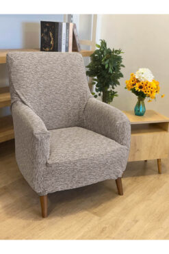 Faiend Streç Lastikli Esnek Yıkanabilir Pamuklu Jakarlı Desen Tekli Koltuk Örtüsü Koltuk Kılıfı (1- Adet)