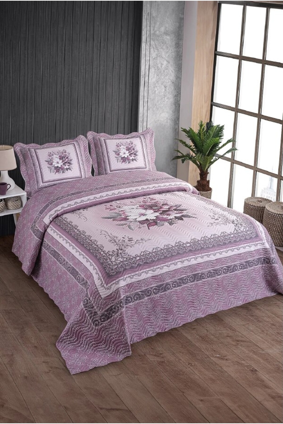 Örtüm Çift Kişilik Microfiber Kapitone Yatak Örtüsü