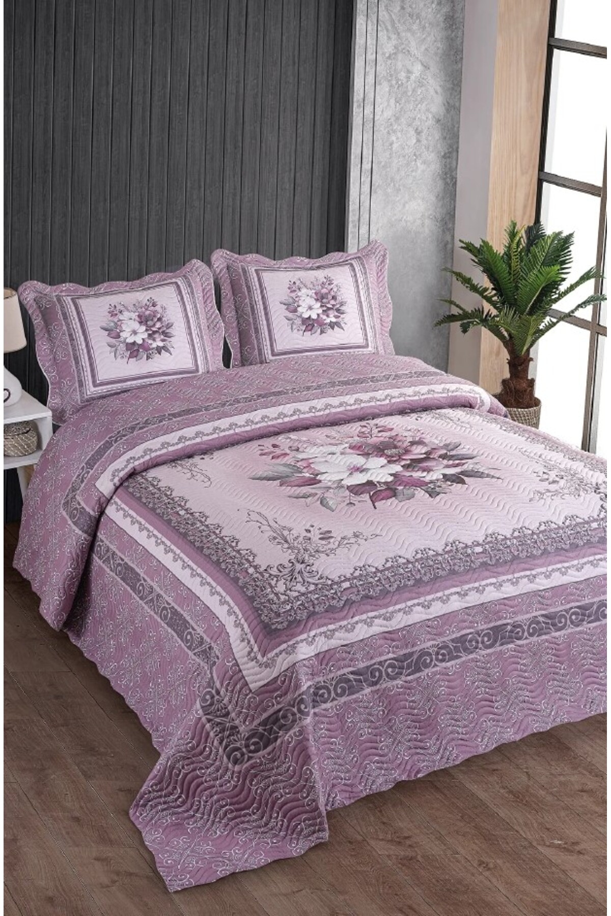 Örtüm Çift Kişilik Microfiber Kapitone Yatak Örtüsü - Görsel 2