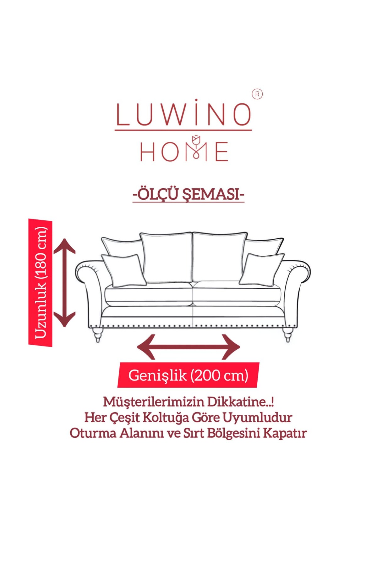 LUWİNO HOME Hardal Sarı Pamuklu Koltuk Örtüsü Kaymaz Dokulu Dekoratif 180*200 Cm - Görsel 3