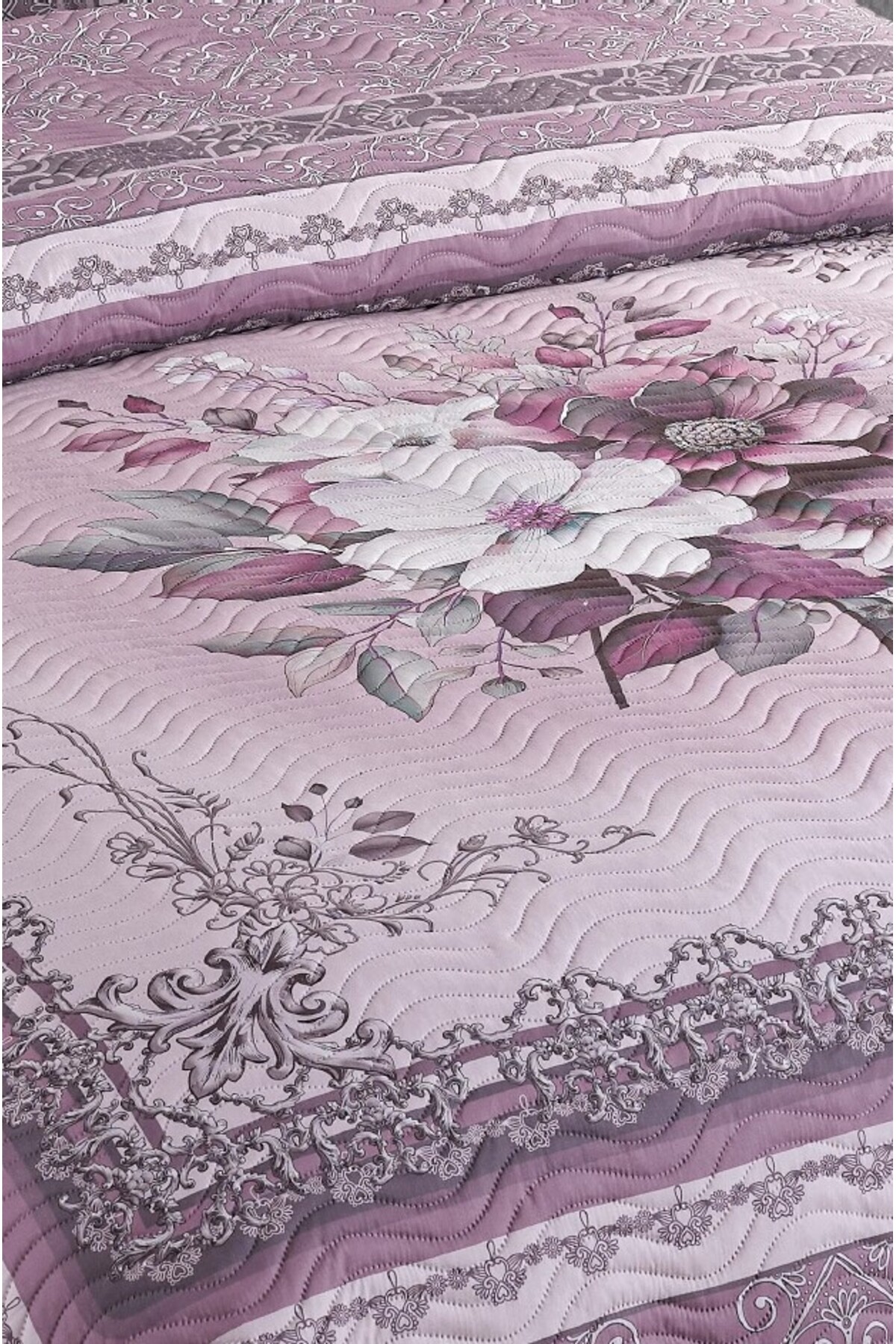 Örtüm Çift Kişilik Microfiber Kapitone Yatak Örtüsü - Görsel 3