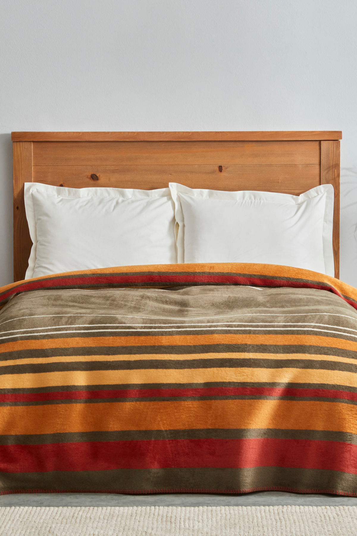 Karaca Home Nina Çift Kişilik Pamuk Battaniye Haki